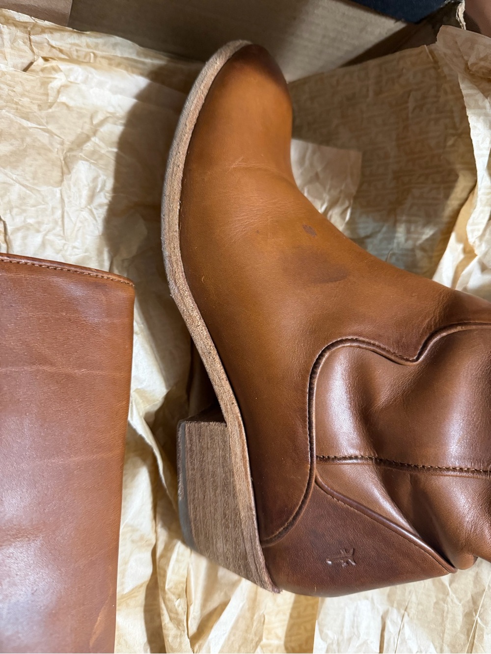 FRYE- Carson Piping Tall Leather Riding Boots 9M - Picture 2 of 8